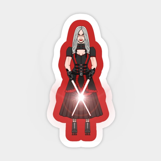 TWIN SABER - MASTER SITH Sticker by MarkLORIGINAL